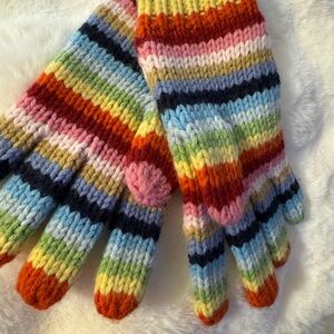 GAP Multicolor Striped Kids Mittens